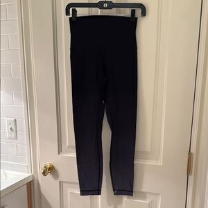 lululemon Black w/ ombre to grey High-Waisted Wunder Under Leggings - size 4
